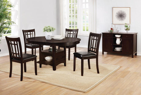 Lavon Padded Dining Side Chairs Espresso And Black (Set Of 2) - Ella Furniture