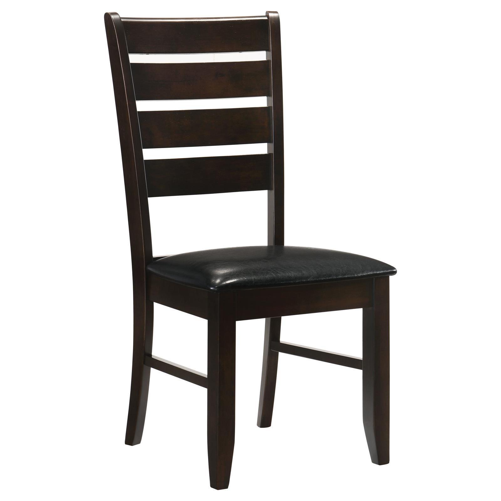 Dalila Ladder Back Side Chairs Cappuccino And Black (Set Of 2) - Ella Furniture