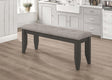 Dalila Padded Cushion Bench Grey And Dark Grey - Ella Furniture