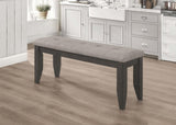 Dalila Padded Cushion Bench Grey And Dark Grey - Ella Furniture