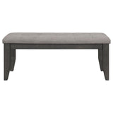 Dalila Padded Cushion Bench Grey And Dark Grey - Ella Furniture