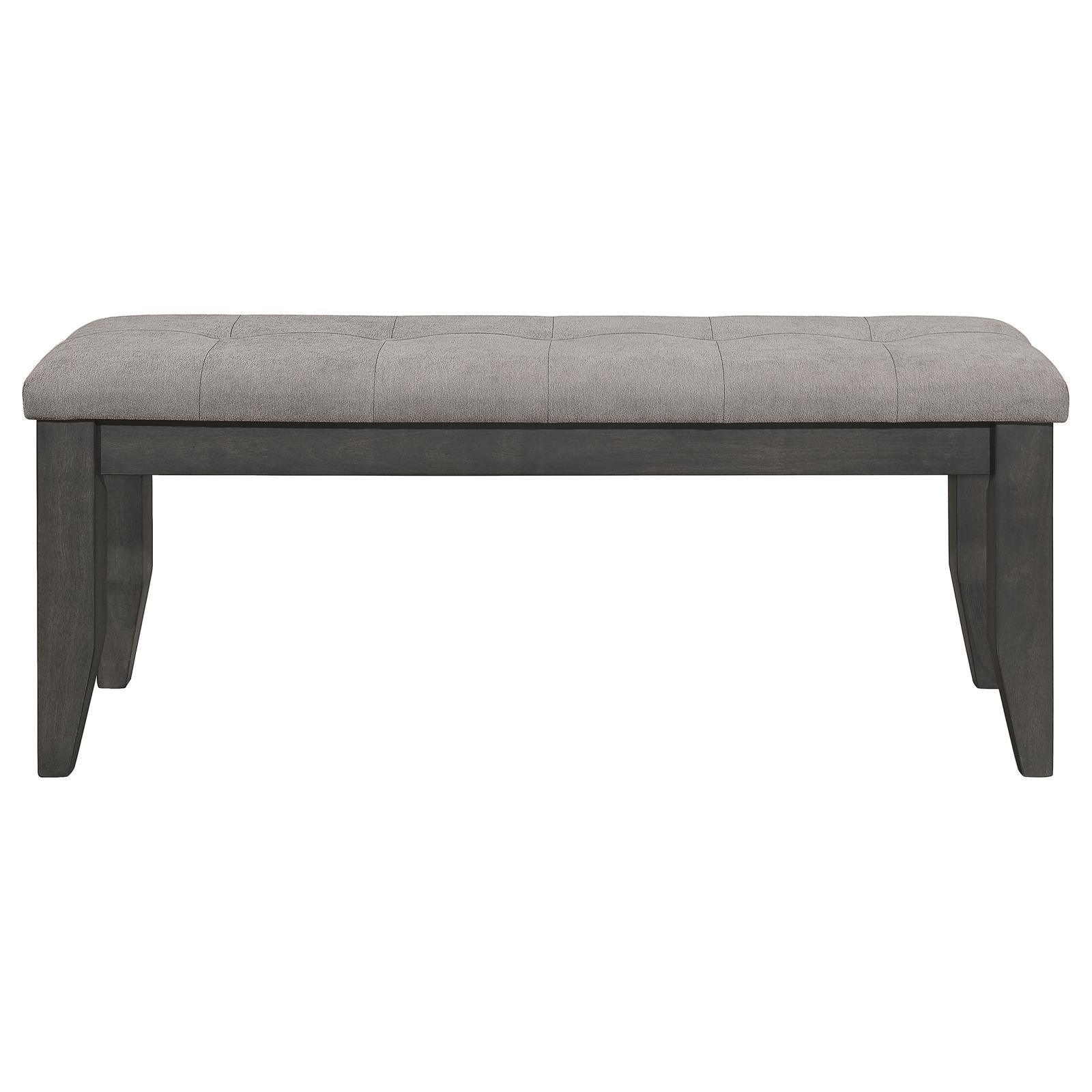 Dalila Padded Cushion Bench Grey And Dark Grey - Ella Furniture