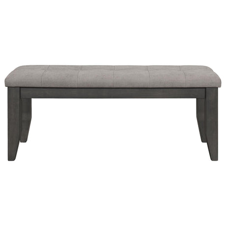 Dalila Padded Cushion Bench Grey And Dark Grey - Ella Furniture