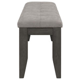 Dalila Padded Cushion Bench Grey And Dark Grey - Ella Furniture
