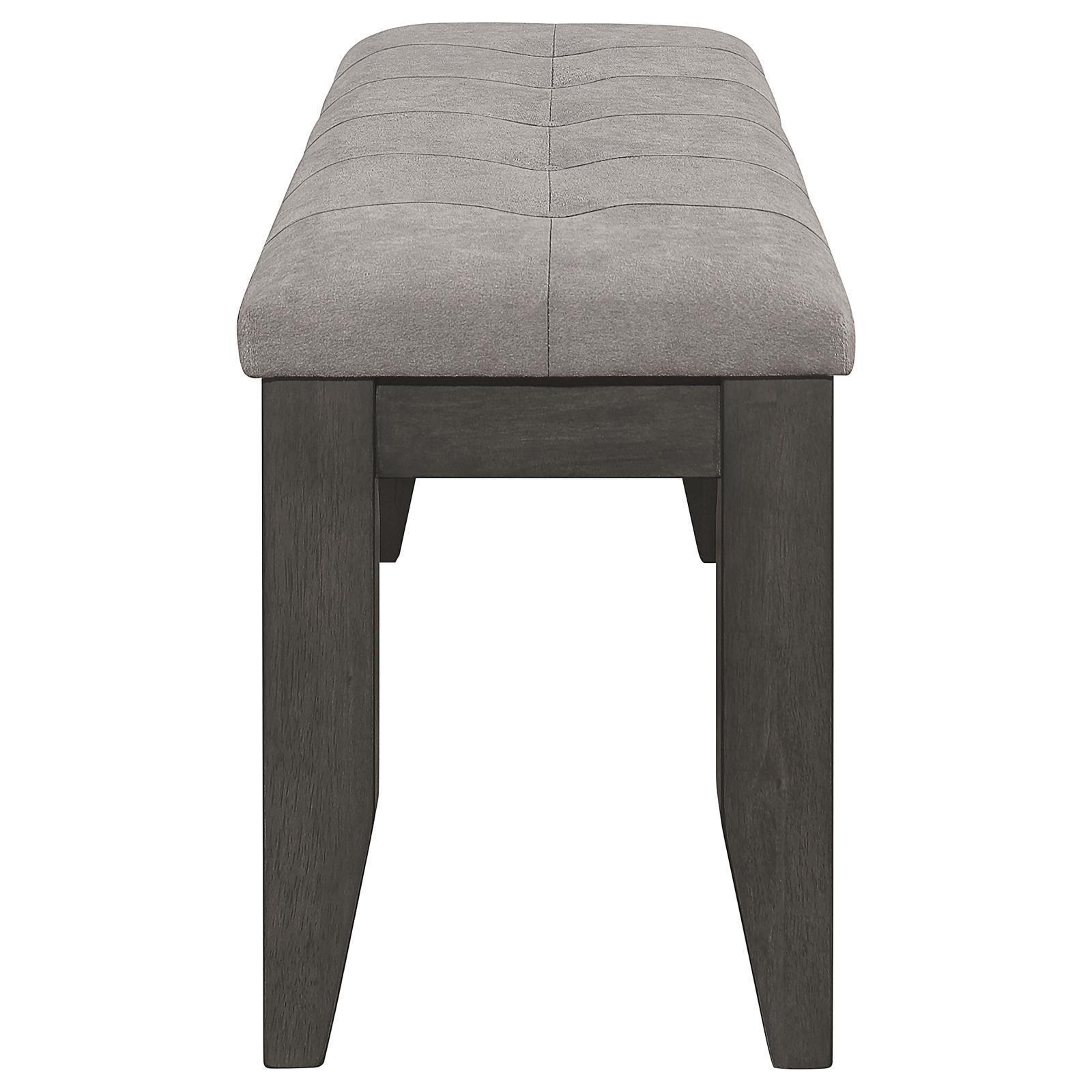 Dalila Padded Cushion Bench Grey And Dark Grey - Ella Furniture
