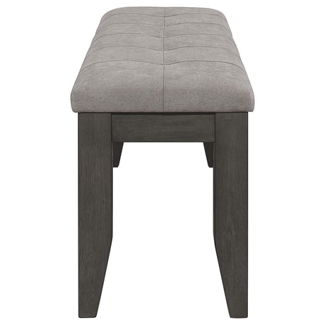Dalila Padded Cushion Bench Grey And Dark Grey - Ella Furniture