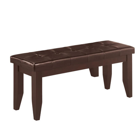 Dalila Tufted Upholstered Dining Bench Cappuccino And Black - Ella Furniture