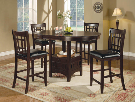 Lavon Oval Counter Height Table Espresso - Ella Furniture