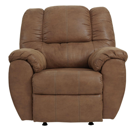 Mcgann Saddle Faux Leather Recliner - Ella Furniture