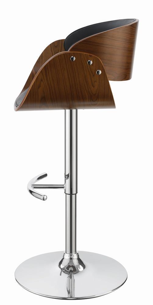 Dana Adjustable Bar Stool Black And Chrome - Ella Furniture