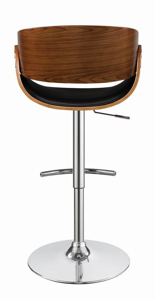 Dana Adjustable Bar Stool Black And Chrome - Ella Furniture