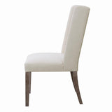 Batson Tufted Side Chairs Dark Brown And Beige (Set Of 2) - Ella Furniture
