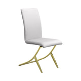 Blair Side Chairs White And Rustic Brass (Set Of 4) - Ella Furniture