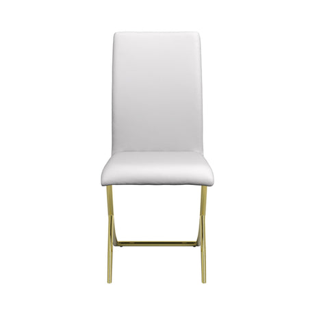 Beckham Round Dining Table Brass And Clear - Ella Furniture