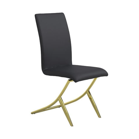 Carmelia Upholstered Side Chairs Black (Set Of 4) - Ella Furniture