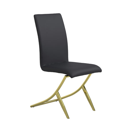 Beckham Round Dining Table Brass And Clear - Ella Furniture