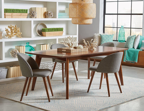 Malone Rectangular Dining Table Dark Walnut - Ella Furniture