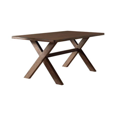 Alston X-shaped Dining Bench Knotty Nutmeg - Ella Furniture