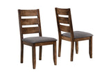 Alston Ladder Back Dining Side Chairs Knotty Nutmeg And Grey (Set Of 2) - Ella Furniture