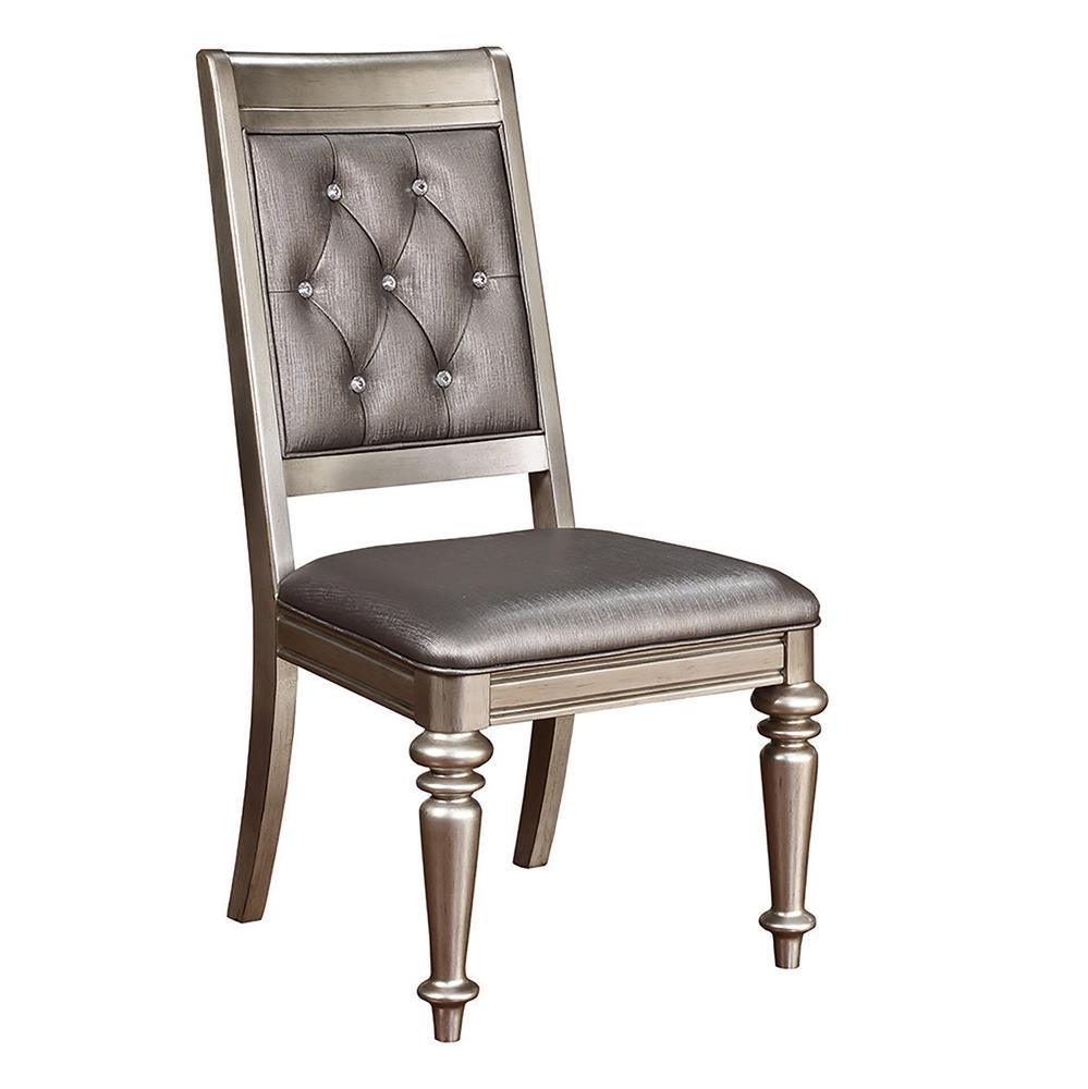Danette Open Back Side Chairs Metallic (Set Of 2) - Ella Furniture
