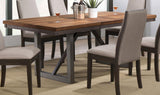 Spring Creek Dining Table With Extension Leaf Natural Walnut - Ella Furniture