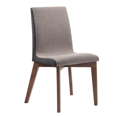 Redbridge Upholstered Side Chairs Grey And Natural Walnut (Set Of 2) - Ella Furniture