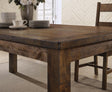 Coleman Rectangular Dining Table Rustic Golden Brown - Ella Furniture