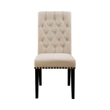 Alana Upholstered Side Chairs Beige And Smokey Black (Set Of 2) - Ella Furniture