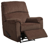 Nerviano Chocolate Chenille Recliner - Ella Furniture