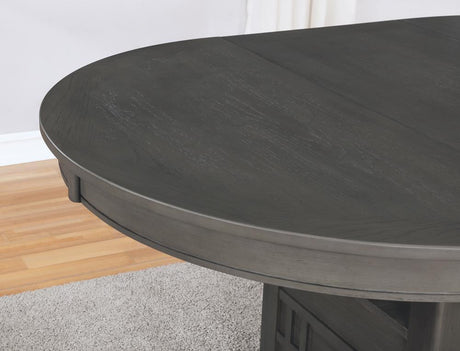 Lavon Dining Table With Storage Medium Grey - Ella Furniture