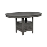 Lavon Medium Grey Storage Oval Dining Room Set - Ella Furniture
