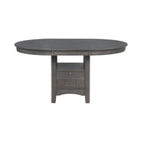 Lavon Medium Grey Storage Oval Dining Room Set - Ella Furniture