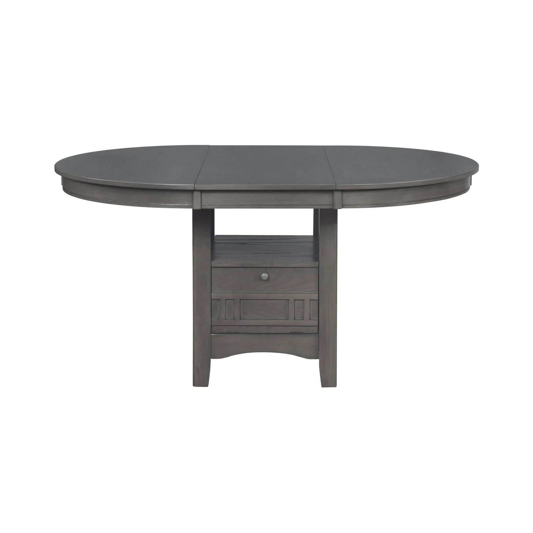 Lavon Medium Grey Storage Oval Dining Room Set - Ella Furniture