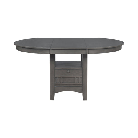 Lavon Medium Grey Storage Oval Dining Room Set - Ella Furniture