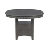 Lavon Medium Grey Storage Oval Dining Room Set - Ella Furniture