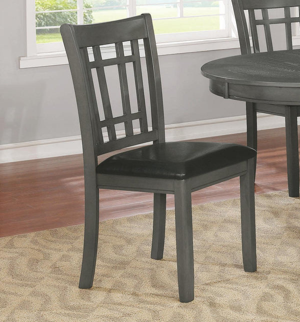 Lavon Padded Dining Side Chairs Espresso And Medium Grey (Set Of 2) - Ella Furniture