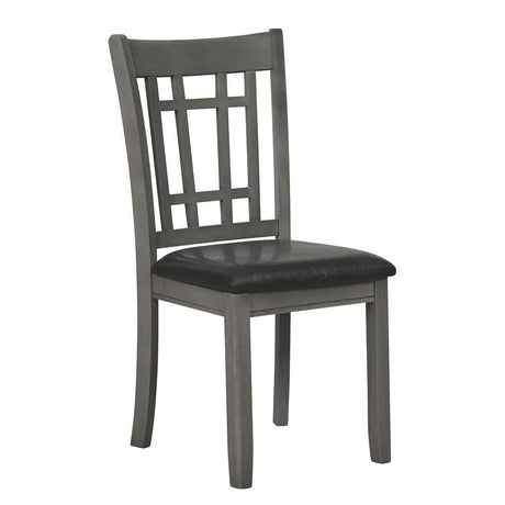 Lavon Padded Dining Side Chairs Espresso And Medium Grey (Set Of 2) - Ella Furniture