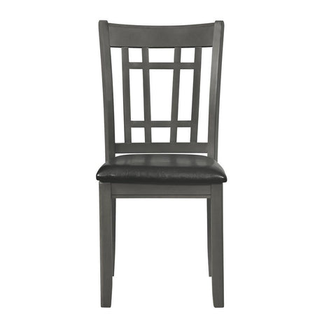 Lavon Padded Dining Side Chairs Espresso And Medium Grey (Set Of 2) - Ella Furniture