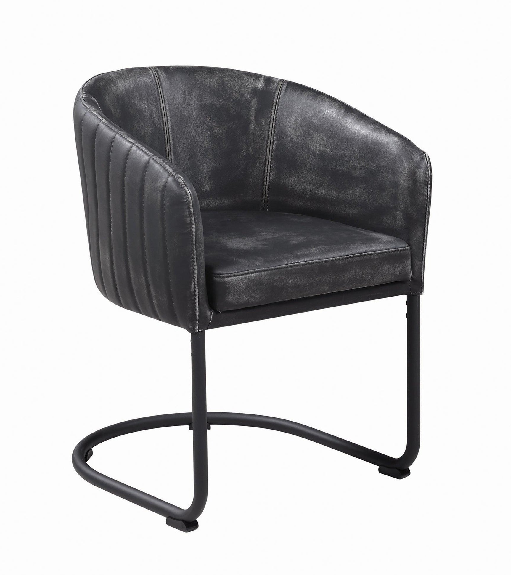 Aviano Base Gunmetal Circular Dining Room Set - Ella Furniture