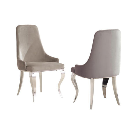 Antoine Upholstered Demi Arm Dining Chairs (Set Of 2) - Ella Furniture