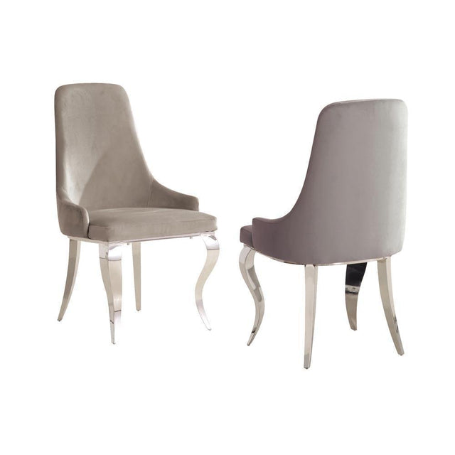 Antoine Upholstered Demi Arm Dining Chairs (Set Of 2) - Ella Furniture