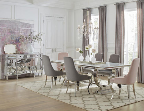 Antoine Upholstered Demi Arm Dining Chairs (Set Of 2) - Ella Furniture