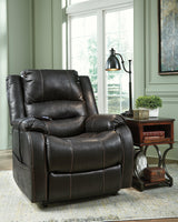 Yandel Black Faux Leather Power Lift Recliner - Ella Furniture