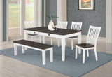 Kingman 4-Drawer Dining Table Espresso And White - Ella Furniture