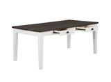 Kingman 4-Drawer Dining Table Espresso And White - Ella Furniture
