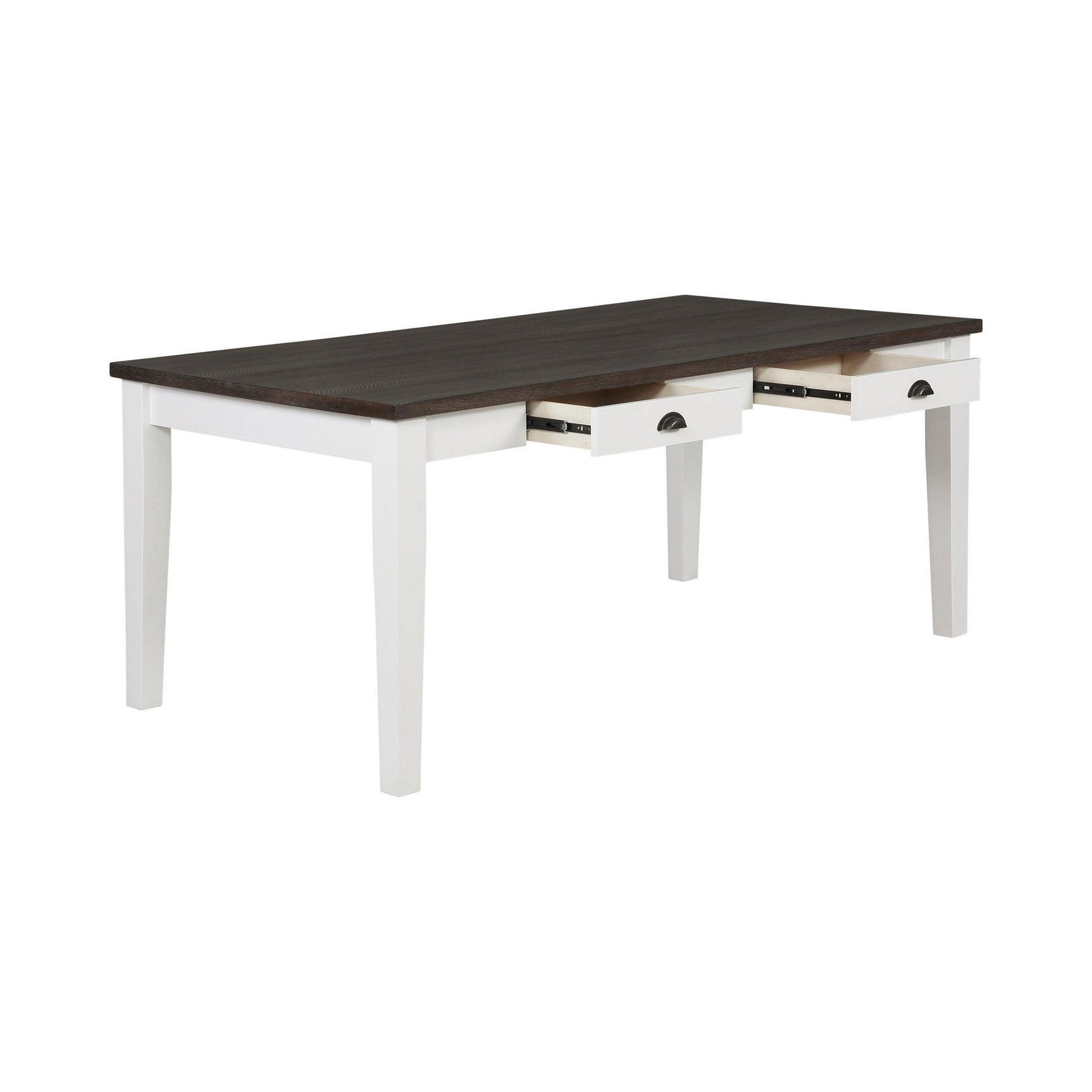 Kingman Slat Back Dining Chairs Espresso And White (Set Of 2) - Ella Furniture