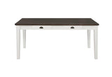Kingman 4-Drawer Dining Table Espresso And White - Ella Furniture