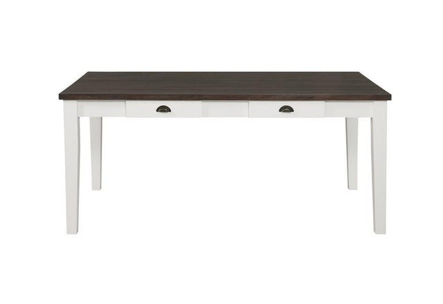 Kingman 4-Drawer Dining Table Espresso And White - Ella Furniture