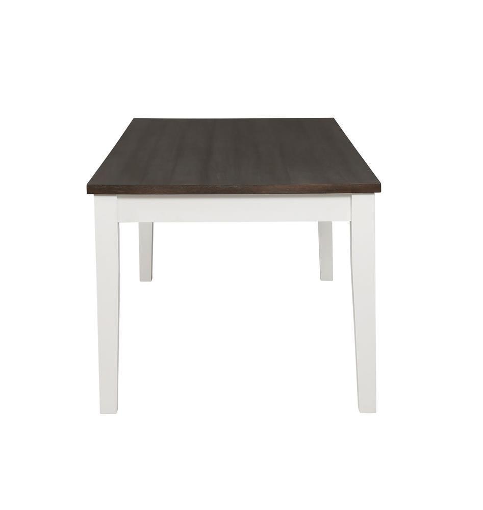 Kingman 4-Drawer Dining Table Espresso And White - Ella Furniture