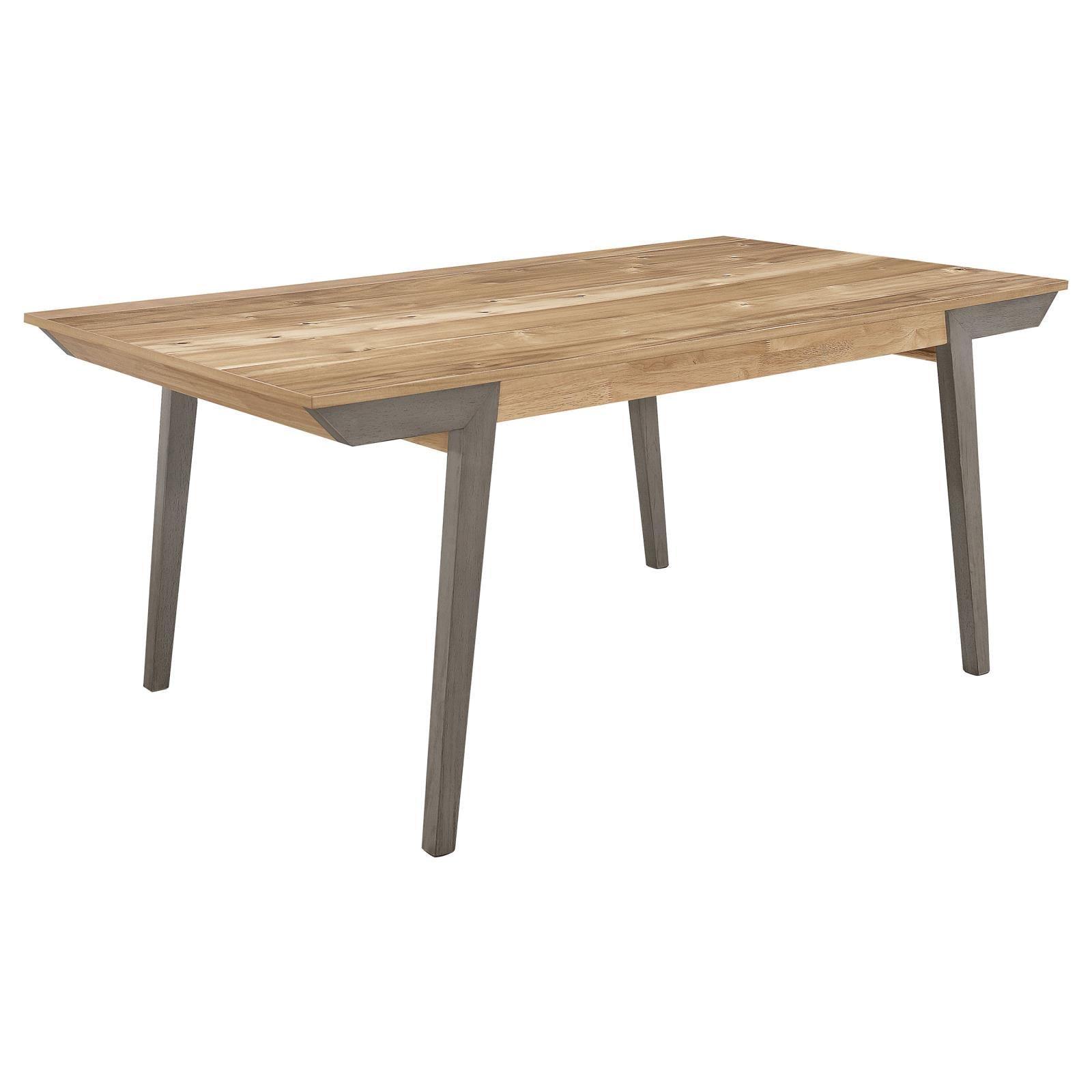 Nogales Wooden Dining Table Acacia And Coastal Grey - Ella Furniture